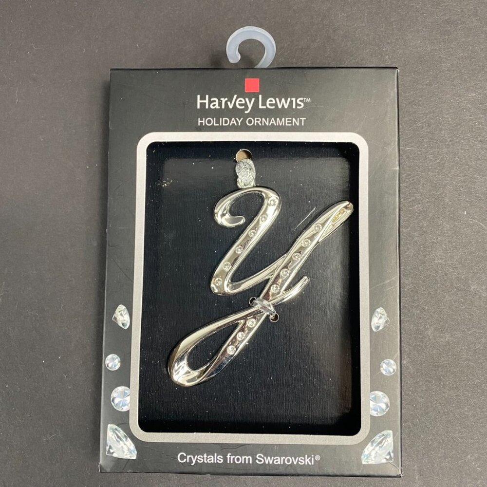 Harvey Lewis Initial "Y" Swarovski Crystal Ornament